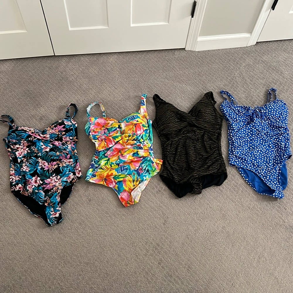 Bundle of NipTuck Bathing Suits Gently Worn Size 10